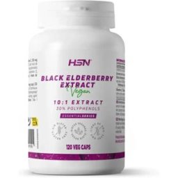 HSN Extracto de saúco negro (10:1) 500mg - 120 veg caps - Sistema Inmune - Cápsulas Vegetales - 120 Servicios