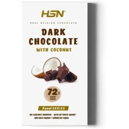 HSN Tableta chocolate negro con coco sin azúcar - 100g - Snacks y Tentempiés - - 5 Servicios
