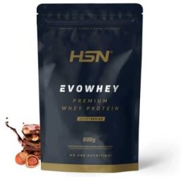 HSN Evowhey protein 500g chocolate negro y avellanas - Proteínas Concentradas de Suero - Polvo - 17 Servicios