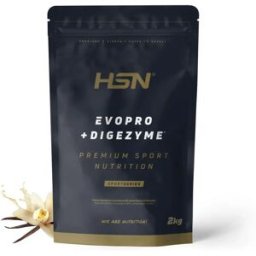 HSN Evopro (mezcla proteínas premium) + DigeZyme® 2kg vainilla - Proteínas Liberación Secuencial - Polvo - 67 Servicios