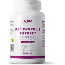 HSN Extracto de propóleo de abeja (3:1) 500mg - 120 veg caps - Sistema Inmune - Cápsulas Vegetales - 120 Servicios