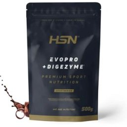 HSN Evopro (mezcla proteínas premium) + DigeZyme® 500g chocolate - Proteínas Liberación Secuencial - Polvo - 17 Servicios