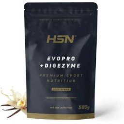 HSN Evopro (mezcla proteínas premium) + DigeZyme® 500g vainilla - Proteínas Liberación Secuencial - Polvo - 17 Servicios