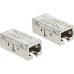 DELOCK 90712 - Adaptador de acoplamiento RJ45 hembra a hembra Cat.6a metálico
