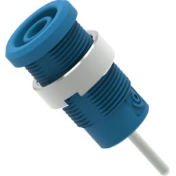 ELECTRO PJP PJP 3267-C-BL - Conector hembra tipo banana de seguridad, 4 mm, pasador de conta