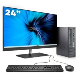 HP 800 G1 USDT / i5-4570 / 8GB DDR3 256GB SSD Windows 10 con monitor 24", teclado y ratón USB