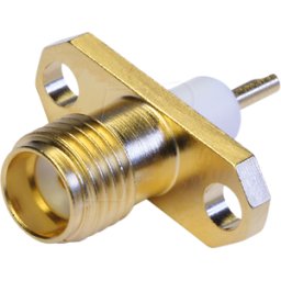 TELEGÄRTNER TG 100024703 - SMA panel montaje zócalo con brida chapada en oro