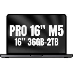 Apple Macbook Pro 16"/ M5 Max 18-Core CPU/ 36GB/ 2TB SSD/ 32-Core GPU/ Negro Espacial