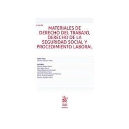 Editorial Tirant Lo Blanch Materiales De Derecho Del Trabajo, Derecho De La Seguridad Social Y Procedimiento Laboral 5 Edición