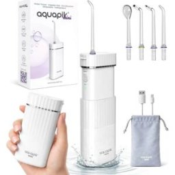 AquaPik Kit Mini Irrigador Bucal Portátil Viajes Carga Usb Blanco 1 ud