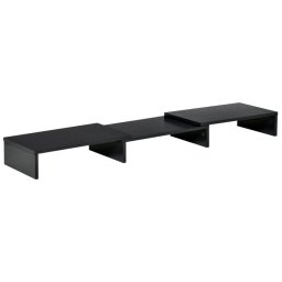 Vinsetto Soporte Elevador Ajustable para 2 Monitores 80-117 x 23.5 x 10 cm Madera Negro