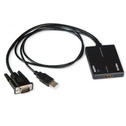 Fonestar FO-445 Convertidor de VGA/Audio USB a HDMI Macho/Hembra