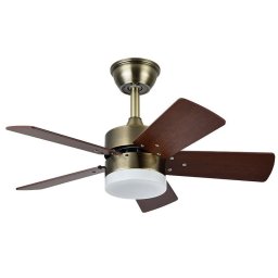Fabrilamp Marta Ventilador de Techo con Motor DC Cuero