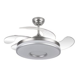 Fabrilamp Dani Ventilador de Techo con Motor DC y Mando a Distancia Cromo