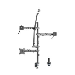 Kimex Streaming Soporte de Mesa para Monitor Luz Cámara y Micrófono de 17" a 32