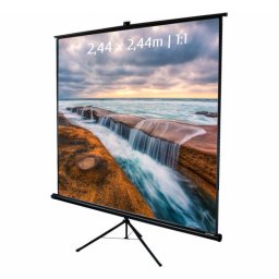 Kimex Pantalla de Proyección con Trípode 2.44x2.44m Formato 1:1