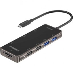 Promate PrimeHub-Go Hub 100W HDMI 4K/RJ-45/USB 3.0/USB 2.0/SD