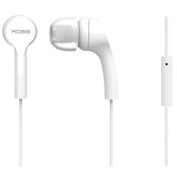 Auriculares Koss KEB9i con cable Jack 3,5 mm para llamadas y música blancos