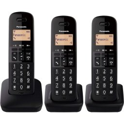 Panasonic KX-TGB613SPB Trio Teléfonos Inalámbricos Negros