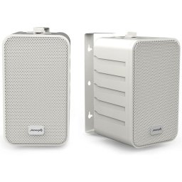 Audibax Pícolo PR-42W Pareja de Altavoces Estantería HiFi y Sonorización con Soporte de Pared 75W Blancos
