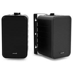 Audibax Pícolo PR-42 Pareja de Altavoces Estantería HiFi y Sonorización con Soporte de Pared 75W Negros