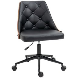 Vinsetto Silla de Oficina Giratoria Tapizada en PU Altura Ajustable