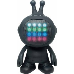 Lexibook iParty Altavoz Bluetooth con Forma de Robot y Efectos Luminosos Negro