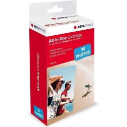 Cartucho fotográfico Agfaphoto AMC30 para Realipix Mini P y Mini S 30 hojas 5,3x8,6 cm