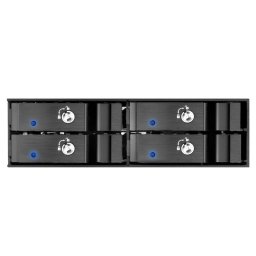 Silverstone FS204 Bahía Frontal 5.25" Negro para 4 Discos Duros SATA 2.5