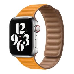 Promate Maglet-40 Correa de Cuero Natural con Hebilla Magnética Ocre para Apple Watch 38/40mm