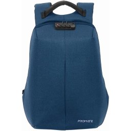 Promate Defender-16 Mochila Antirrobo Impermeable Azul para Portátiles hasta 16
