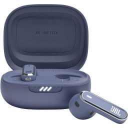 JBL Live Flex Auriculares Inalámbricos con Cancelación Adaptativa de Ruido Azules