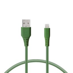 Ksix Cable Carga Rápida Lightning a USB-A 1m Verde