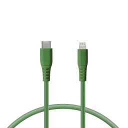 Ksix Cable Carga Ultra Rápida Lightning A USB-C 65 W 1m Verde