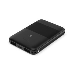 Ksix Slim Powerbank 5000 mAh 10W con Cable USB-A USB-C Negro