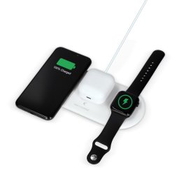 Ksix Cargador Inalámbrico QuickCharge 15W Blanco