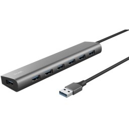 Trust Halyx HUB USB a 7 Puertos USB 3.2 Gris