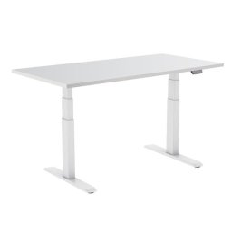 Kimex Escritorio Motorizado Sentado/de Pie 120x75cm, Altura 62-128cm, Tablero Blanco / Base Blanca, Conectado