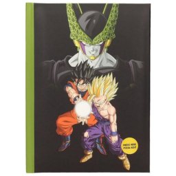 Libreta Dragon Ball Z Ilustración Relieve LED A5 Portátil Elástico Resistente