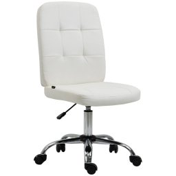 Vinsetto Silla de Oficina sin Brazos Blanco