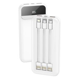 Power Bank Cool 10.000 mAh Carga Rápida 22.5W 3 Cables Blanca