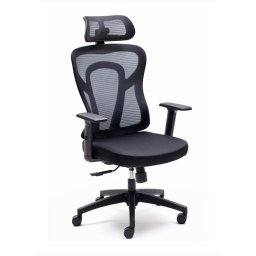 Euromof Cali Silla de Oficina Ergonómica con Cabezal de Malla Negra