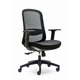 Euromof Lima Silla de Oficina Ergonómica de Malla Negra