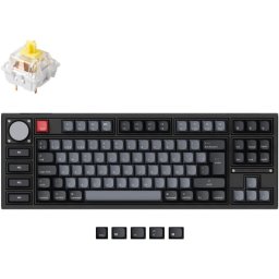 Keychron Q3 Pro QMK/VIA Teclado Mecánico Inalámbrico Fully Assembled Knob Carbon Black K Pro Banana