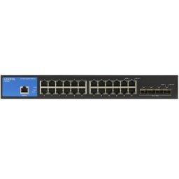 Linksys LGS328PC-EU Switch Administrado Gigabit PoE+ de 24 Puertos RJ-45 + 4 SPF+ 1G Uplinks 250W