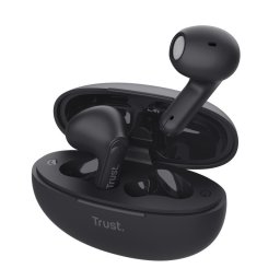 Trust Yavi ENC Auriculares Bluetooth con Estuche de Carga Negros