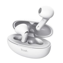 Trust Yavi ENC Auriculares Bluetooth con Estuche de Carga Blanco