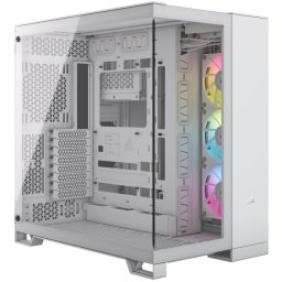 Corsair 6500X RGB Semitorre ATX Doble Cristal Templado USB-C Blanca