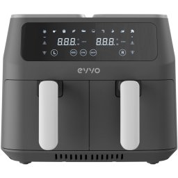 Evvo Home Tasty Fryer Freidora de Aire Sin Aceite 8L 2800W Negra