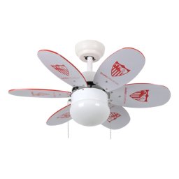 Bastilipo - Ventilador De Techo Con Palas Reversibles Oficial Del Sevilla Fútbol Club, Sevilla Fc, 60w, 75cm